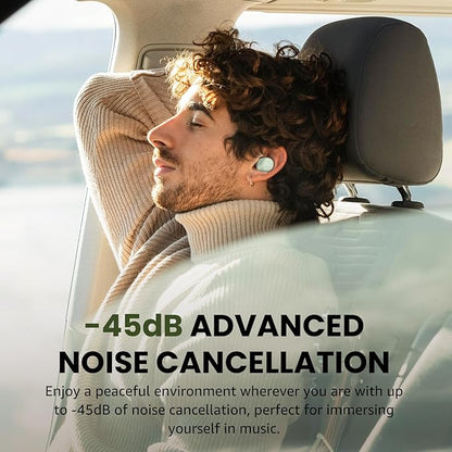 TOZO NC9 Hybrid Active Noise Cancelling Wireless Earbuds, 6 Mics ENC Clear Call, IPX8 Waterproof, in Ear Bluetooth 5.3 Headphones Stereo Bass Ear Buds 59H Playtime with LED Display 32 EQs via APP