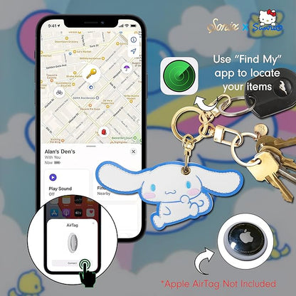 Sonix x Sanrio Character Keychain Case Compatible with Apple AirTag | Protective AirTag Cover Keychain | Cinnamoroll