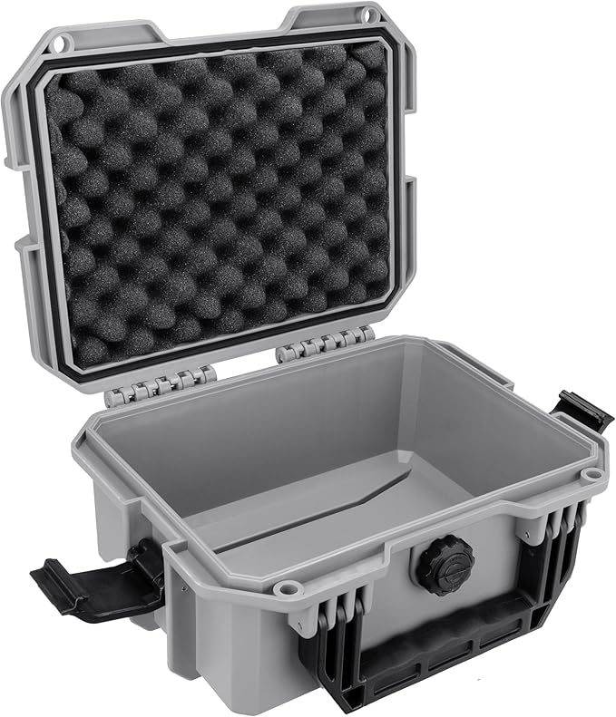 Eylar 11.8" Intact Series Compact Hard Camera Case, Lightweight and Durable Stacker Design with Foam (Gray)