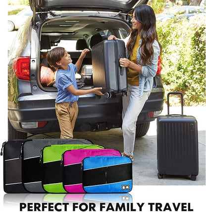 Packing Cubes Luggage Bags Organizer Durable Travel Accessories With Clothing Label