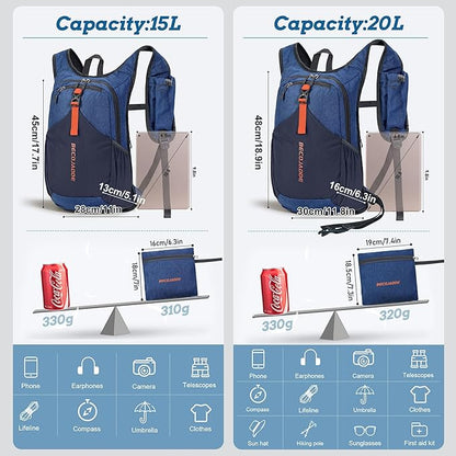 20L Small Hiking Backpack for Men Women Foldable Packable Back Pack Ultralight Hiking Daypack for Travel Camping Outdoor, Navy Blue