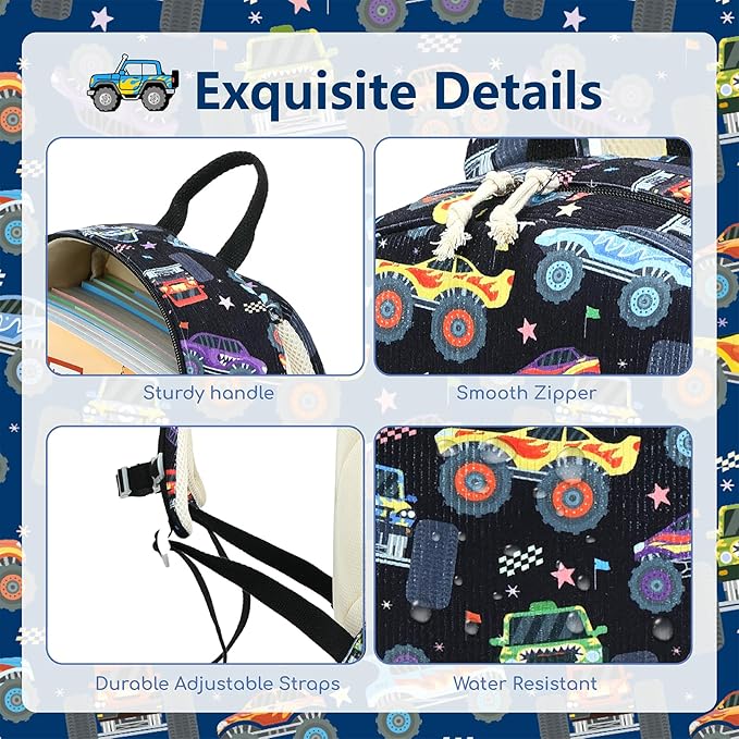 CAMTOP Preschool Backpack for Kids Boys Girls Toddler Backpack Kindergarten School Bookbags for Age 3-8