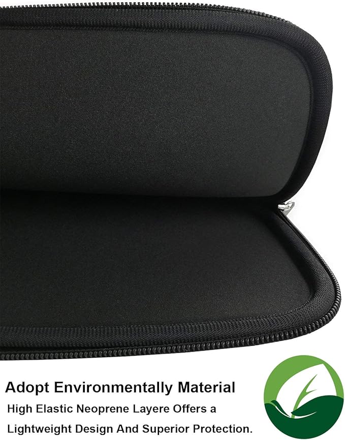 17 inch Laptop Sleeve Case, 17-17.3 Inch Resistant Neoprene Laptop Sleeve/Notebook Computer Pocket Case/Tablet Briefcase Carrying Bag Compatible Asus/Dell/Fujitsu/HP/Sony/Acer - (Black)