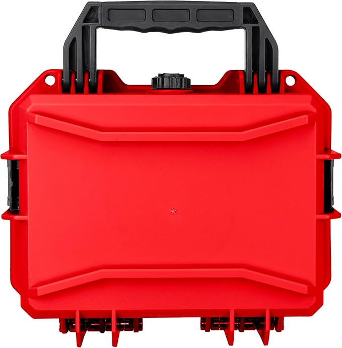 Eylar 11.8" Intact Series Compact Hard Camera Case, Lightweight and Durable Stacker Design with Foam (Red)