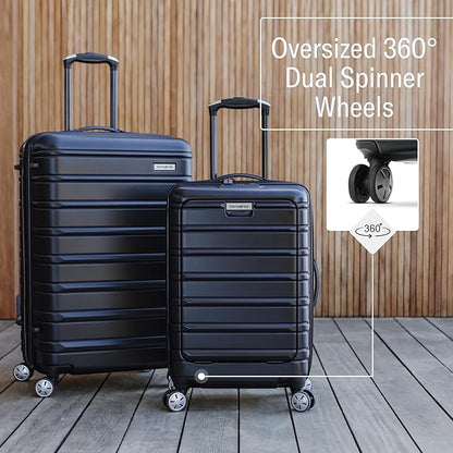 Samsonite Omni 2 International Carry-On Luggage with 360° Spinner Wheels - Scratch Resistant Hardshell - TSA, Airline-Approved - Expandable Polycarbonate Shell for Lightweight Travel - Nova Teal