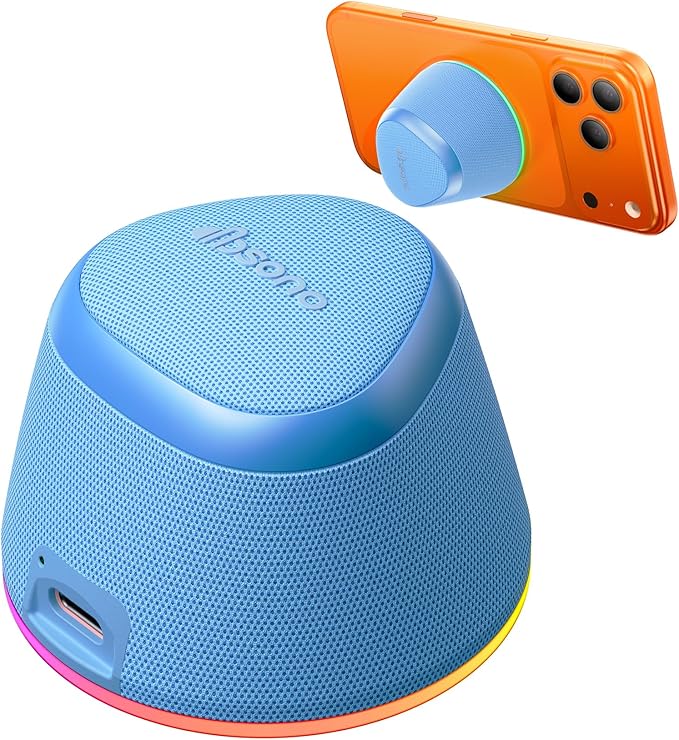 White Elephant Gifts Portable Speaker: Stocking Stuffers for Teens Adults Men Women, Loud Sound Bluetooth Speakers Phone Stand Accessories, Birthday Christmas Ideas Gift Boy Girl Trendy Stuff-Blue