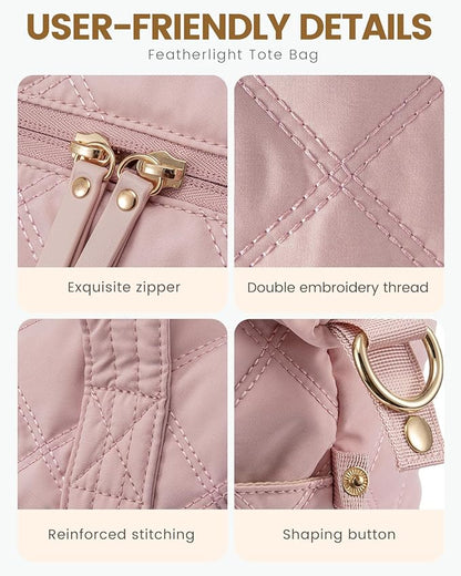 LOVEVOOK Travel Duffle Bag, Lightweight Weekender Bags for Women with Shoe Compartment,40L Puffer Gym Bag Personal Item Travel Bag, Quilted Overnight Bags and Hospital Bag for Labor and Delivery