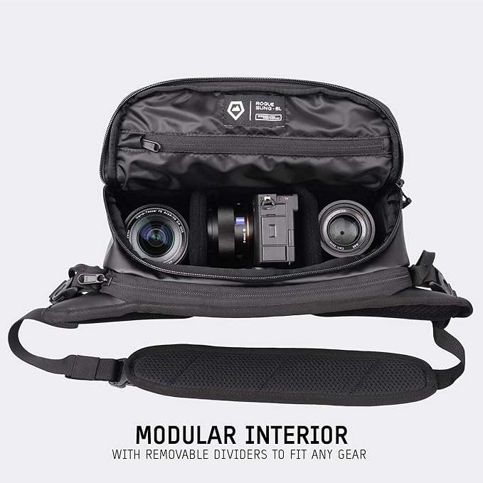 WANDRD ROGUE V1 6L Sling: Compact Camera Sling and Crossbody Bag with Fast Access, 3-Way Carry– Lightweight Everyday Bag Great for Travel, Photography, and Daily Use (Black)