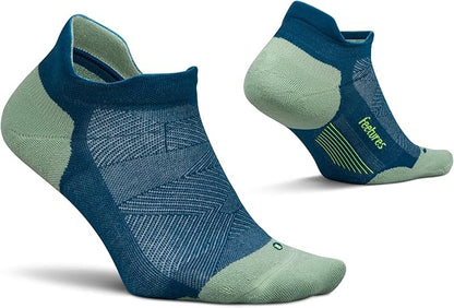 Feetures Elite Max Cushion No Show Tab Ankle Socks - Sport Sock with Targeted Compression