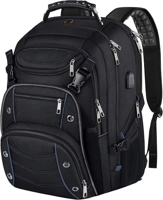 18.4 Laptop Backpack for unisex, 55L Extra Large Gaming Laptops Backpack with USB Charger Port,TSA Friendly Flight Approved and RFID Anti-Theft Pocket