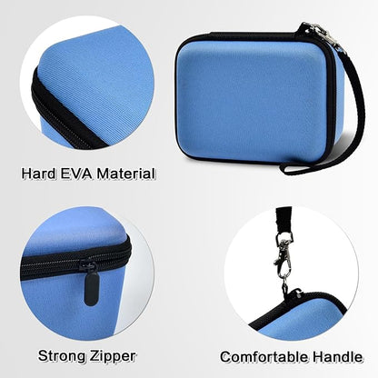 Vlogging Camera Case Compatible with Duluvulu/for TEBNGIHNM/for zheozeig/for Oiadek 4K Digital Cameras for Youtube. Vlog Camera Carrying Storage for Lens, Cable and Other Accessories - Blue