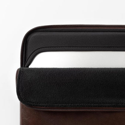 Comfyable Slim Laptop Sleeve Compatible with 13 Inch MacBook Air 13 in M4 M3 M2 M1, 13" MacBook Pro, PU Leather Bag Water-Resistant Cover Case, Briarwood