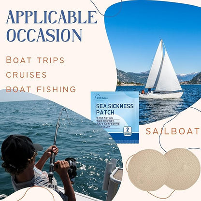 42ct Sea Sickness Patches for Cruise Non-Drowsy, 24H Lasting Motion Sickness Patches Cruise Essentials 2025, 100% Natural Motion Sickness Patch Travel Essentials for Adults and Kids