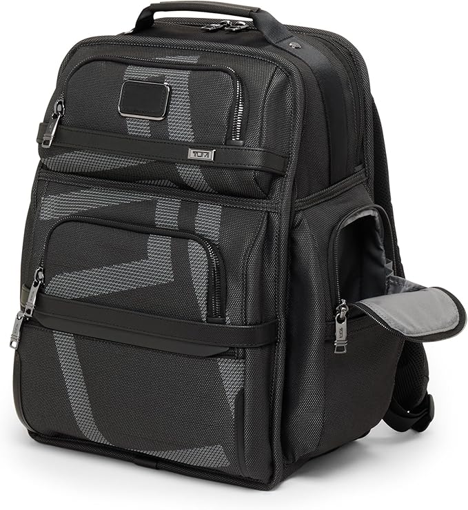 TUMI - Alpha Brief Pack - Men's Laptop Backpack with Padded Adjustable Straps - Fit up to 15" Screen - 17.0" X 12.0" X 8.0" - Reflective TUMI Jacquard