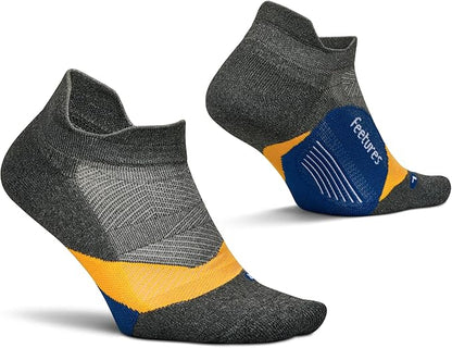 Feetures Elite Light Cushion No Show Tab Athletic Ankle Socks - Sport Sock with Targeted Compression