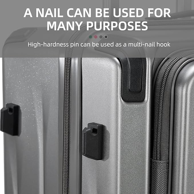 Premium 29 Inch Luggage, Top Opening Aluminum Frame Airline Approved ABS+PC Hard Shell Suitcases with Silent Wheels, TSA Lock, Front Pocket and Wet-dry Separated Six-piece set