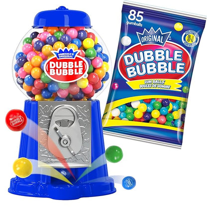 Gumball Machine for Kids 8.5" - Coin Operated Bubble Gum Machine and Toy Bank - Candy Machine Dispenser Includes 85 Gum Balls - Great Candy Dispenser Machine Gift Toys for Girls and Boys - 8.5" (Blue)
