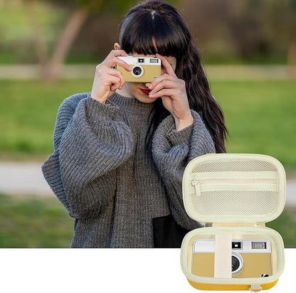 Leayjeen Digital Camera Case Compatible with KODAK EKTAR H35 H35N Half Frame Film Camera，Storage Holder Organizer for Kodak Ultra F9 M35 M38 Paper Shoot Camera-Yellow (Case Only)