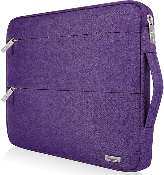 Voova 15.6 16 Inch Laptop Sleeve Case Compatible with MacBook Pro 16 M1/M2/M3/M4 Max 2019-2025, 15.6-16” Hp Lenovo Acer Asus, Waterproof Slim Computer Bag Cover with Handle, Purple
