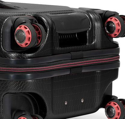 Traveler's Choice Maxporter II 22" Hardside Polycarbonate Spinner Carry-On Luggage, USB Port, TSA Lock, Black