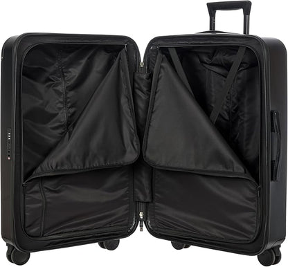 Bric's Amalfi Lightweight Hard Shell Suitcase – Expandable Checked Luggage with Water-Repellent Zip, Smooth 360° Wheels & TSA Lock - 27 Inch, Black