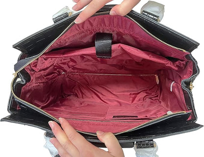 JKM & Company Rolling Laptop Bag for Women | Designer Wheeled Briefcase | Fits 13-17" Laptops | Office Travel Computer Case