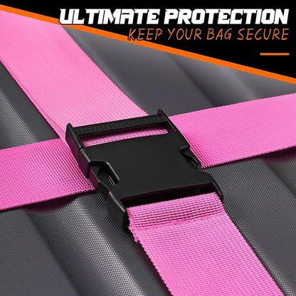 Eccliy 12 Pack Luggage Straps Suitcase Belts Wide Adjustable Packing Straps Travel Belts Accessories for Business Packing(Multicolor)