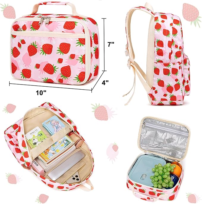 CAMTOP Backpack for Kids, Boys Girls Preschool Backpacks with Lunch Box Toddler Kindergarten School Bookbag Set