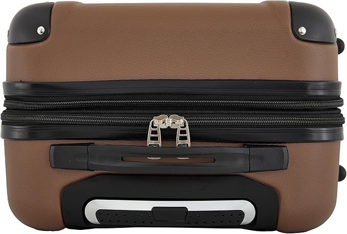 Travelers Club Chicago Hardside Expandable Spinner Luggage, Rum Caramel, 20" Carry-On