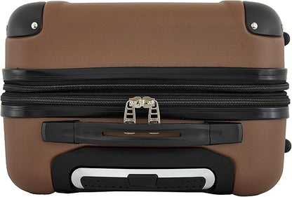 Travelers Club Chicago Hardside Expandable Spinner Luggage, Rum Caramel, 20" Carry-On