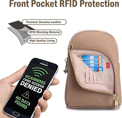 INICAT RFID Blocking Sling Bag,Anti Theft Crossbody Bags for Women,Travel Gifts Cross Body Purses Vegan Leather