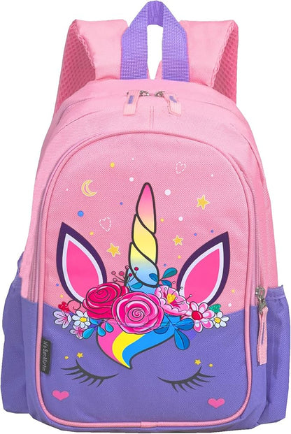 11 Inch Kids Small Toddler Preschool Travel Backpack Cool Cute Cartoon Daypack（Unicorn Purple）