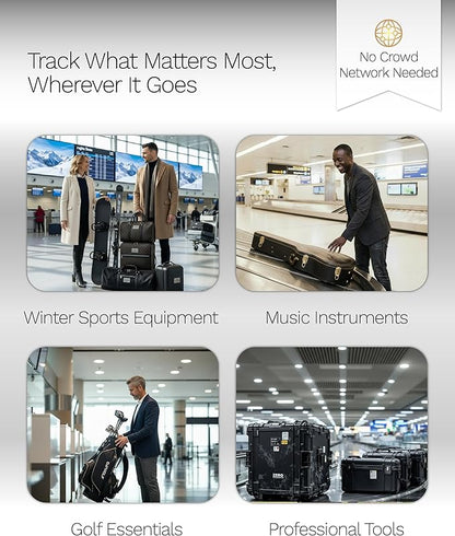 GEGO PRO – GPS Luggage Tracker Designed for Travel, Real-Time Global Tracking for Bags & Gear, Bag-Opening Alert, Worldwide Coverage, 4G LTE Connectivity, No BT Limits (Subscription Required)