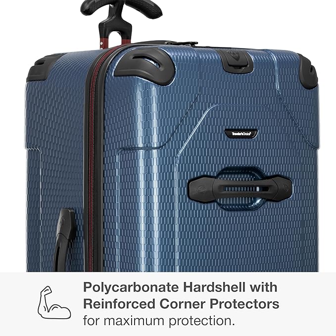 Traveler's Choice Maxporter II 30" Hardside Spinner Trunk Luggage, TSA Lock, Navy