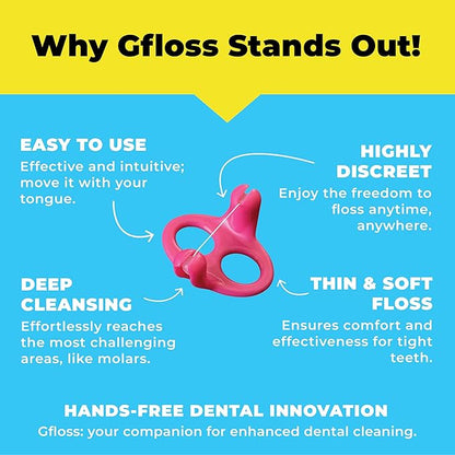 Hands-Free Dental Floss - 120 Count (Pack of 3) + Light Travel Case - Easy to Use, Discreet Flossers for Adults | Travel Floss | Thin Soft Floss for Tight Teeth | PFAS-Free | Unwaxed