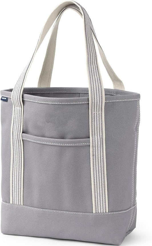 Lands' End Open Top Canvas Tote Bag