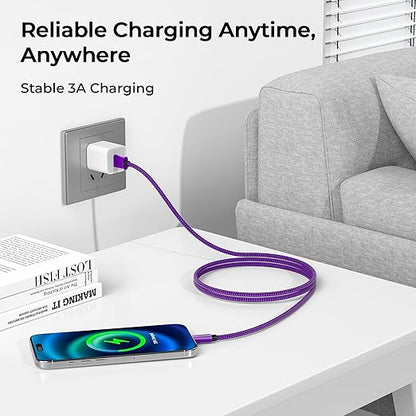 Basesailor USB Type C Charger Cable 3.3FT 2Pack,Charging Cord for iPhone 17 16 Pro Max,Kindle Fire HD 10 9th,8 10th 2020,Paperwhite 2021 11th Generation,iPad Air 5 5th Mini 7 Gen,Galaxy Z Flip Fold