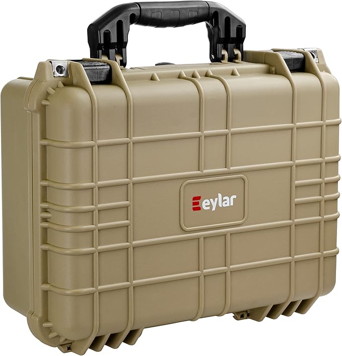 Eylar Standard 16" Gear, Equipment, Hard Camera Case Waterproof with Foam TSA Standards