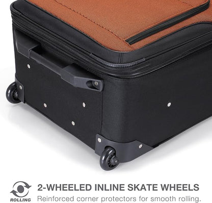 Travel Select Amsterdam Softside Expandable Luggage with Rolling Wheels, Navy, 4-Piece Set (15/21/25/29)