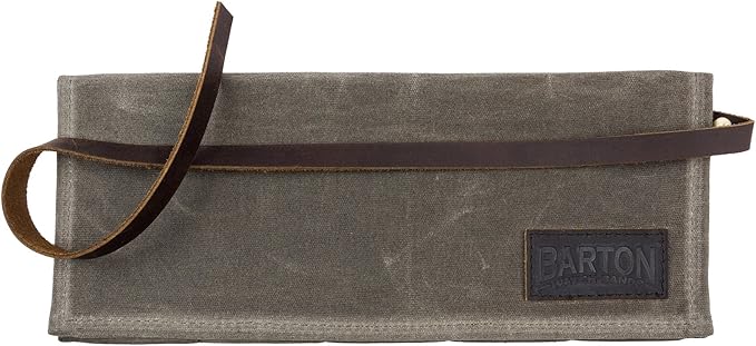BARTON WATCH BANDS Canvas Watch Roll Travel Case - Waxed Canvas Watch Pouch & Band Storage - Ideal for Travelling or Home Use, Carrier Case & Travel Roll.