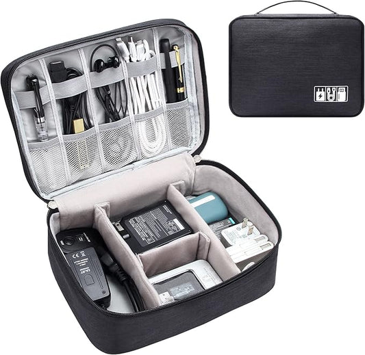 Electronics Organizer Travel Cable Organizer Bag Waterproof Portable Digital Storage Bag Electronic Accessories Case Cable Charger Organizer Case