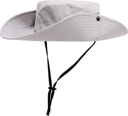 Womens Summer Sun Hat Beach Hat Wide Brim Outdoor UV Protection Hat Foldable Cool Mesh Ponytail Bucket Hat