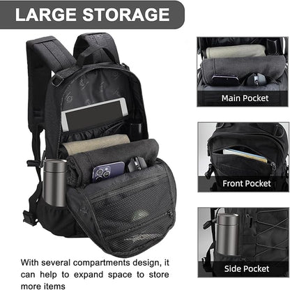 25L Hiking Backpack Small Tactical Backpack Daypack Camping Trekking Hunting Molle Pack for Men Women, Black