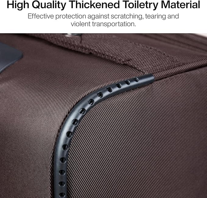 Hanke 3 Piece luggage Sets Softside Expandable luggage with Spinner Wheels TSA Lock,Travel Lightweight Luggage Sets,Coffee
