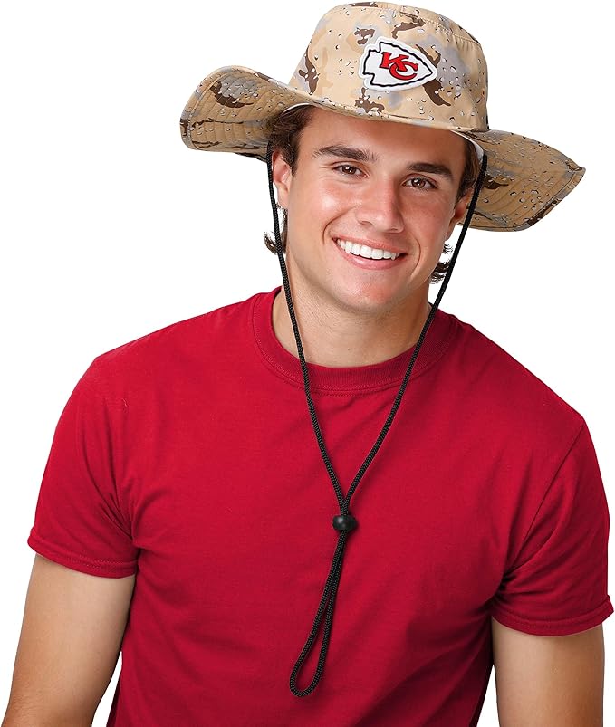 NFL Solid Team Color Logo Sport Outdoor Sun Bucket Boonie Hat
