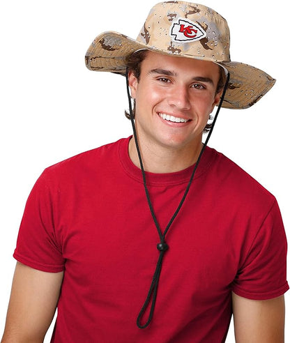 NFL Solid Team Color Logo Sport Outdoor Sun Bucket Boonie Hat