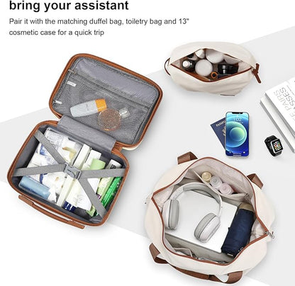 Joyway Expandable Luggage Sets 2 Piece Carry on and Check,Hardside Suitcase with Spinner Wheels and TSA Lock (White,13/20/24)