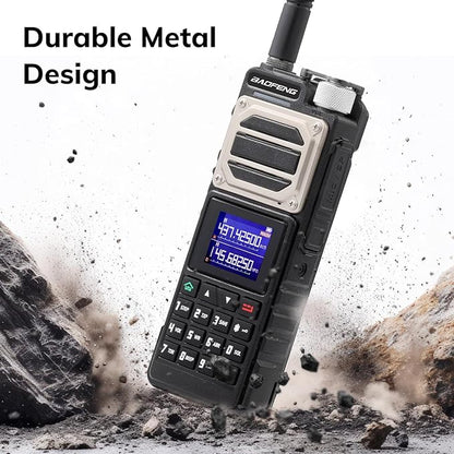 BAOFENG UV-25 10W Ham Radio Handheld, Dual Band Two Way Radio, UHF VHF FM AIR NOAA Receiver, 5200mAh Battery + USB-C Port, 999CH, Long Range Tactical Walkie Talkie, Chirp Programmable
