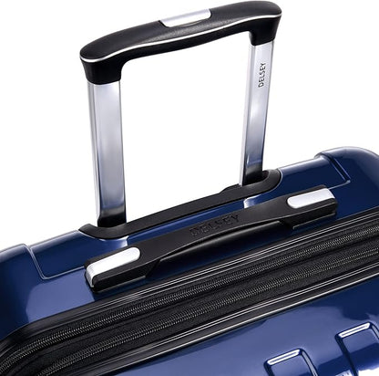 DELSEY PARIS Helium Aero Hardside Expandable Luggage with Spinner Wheels, Blue Cobalt, Checked-Medium 24 Inch