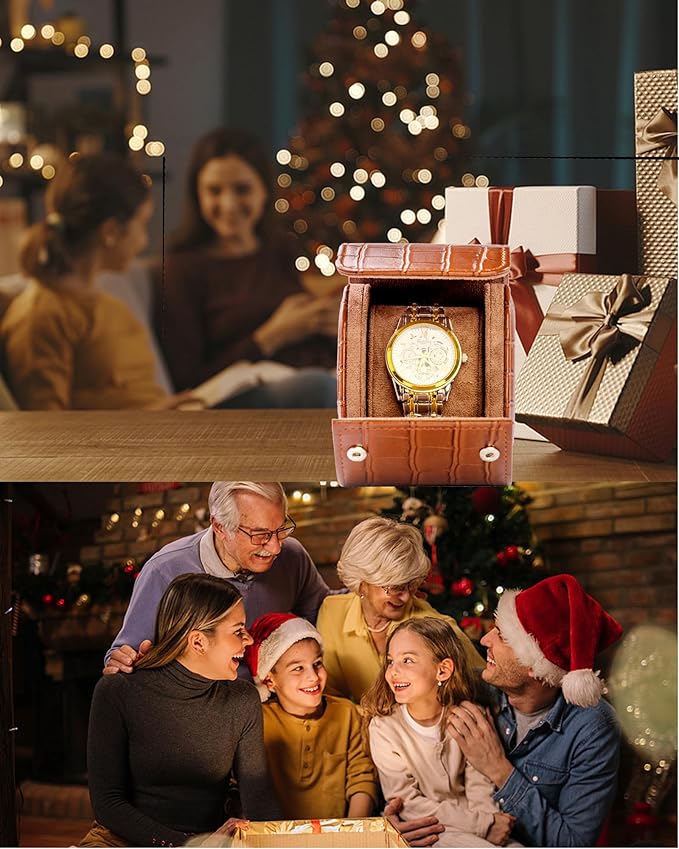MR.OKAY Single Watch Travel Case-Classic Leather Watch Case With Superb Texture.(Portable Watch Roll Or Organizer For Storage And Display).Festival Gift For Men, All Handcrafted By Artisans.